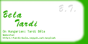 bela tardi business card